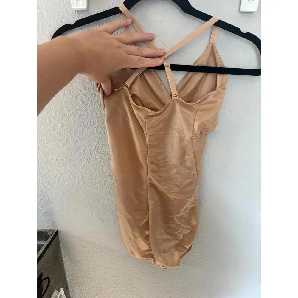 SKIMS beige mesh brief bodysuit size S. EUC - Picture 4 of 4